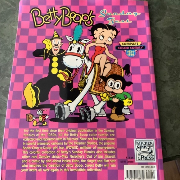 ❤️1995 BETTY BOOP SUNDAY BEST, THE COMPLETE COLOR COMICS from 1934-1936 VINTAGE - Picture 2 of 4